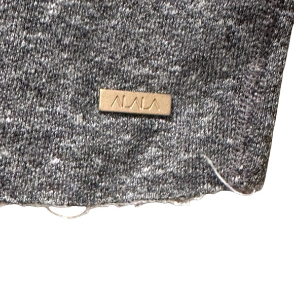 Alala Activewear Cropped Athleisure Mock Knit Sweatshirt Top  Size Small Raw Hem - Picture 5 of 8